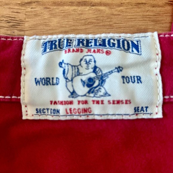 True Religion red leggins size 25 - Picture 5 of 7